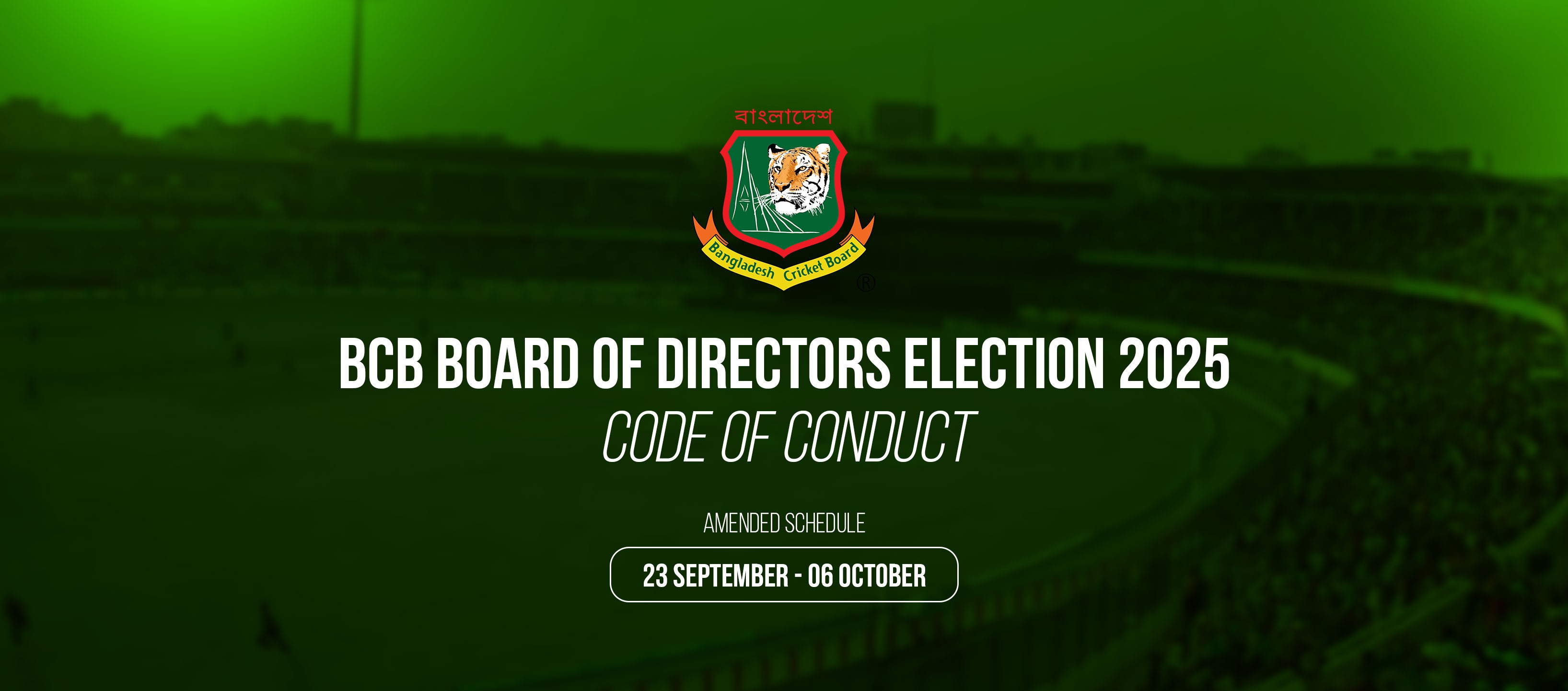 Election Code of Conduct – BCB Board of Directors Election 2025